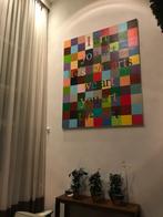 Handgeschilderd, kleurrijk, abstract schilderij – replica, Ophalen, 125 cm of meer, Zo goed als nieuw, Schilderij