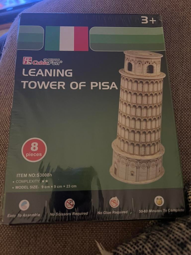 3D puzzel  van de toren van Pisa, Ophalen of Verzenden, Minder dan 500 stukjes, Zo goed als nieuw, Rubik's of 3D-puzzel