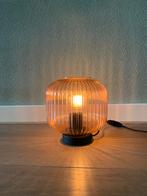Roze tafellamp Charlois, Huis en Inrichting, Lampen | Tafellampen, Ophalen, Minder dan 50 cm, Retro, Glas