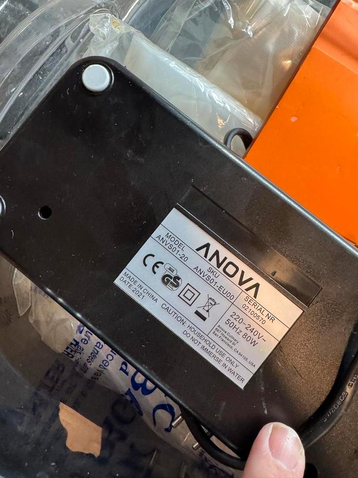 Anova Sousvide Stick + Vacuümapparaat + Accessoires, Witgoed en Apparatuur, Bruiswatermachines, Zo goed als nieuw, Ophalen