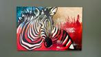 Schilderij Zebra, van kunstschilder Felix, 150x100, Ophalen