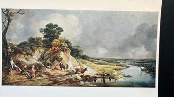 Kaart schilderij Thomas Gainsborough SUFFOLK  koeien beschikbaar voor biedingen