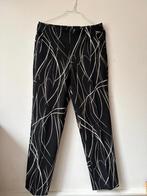 Ribkoff slanke zwarte pantalon 7/8 beige streep dessin 40, Maat 38/40 (M), Verzenden, Zwart, Zo goed als nieuw