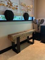 Oud Eiken Sidetable’s - Top Kwaliteit voor een Topprijs!, Ophalen, Eikenhout, 50 tot 100 cm, Tafelblad