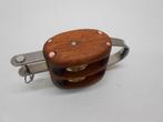 Houten Blokken / Katrollen, Dubbelschijfs, 8 - 10 mm, teak, Ophalen of Verzenden, Nieuw, Lijn of Blok