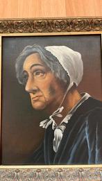 Olieverfschilderij van een oudere dame, Antiek en Kunst, Ophalen of Verzenden