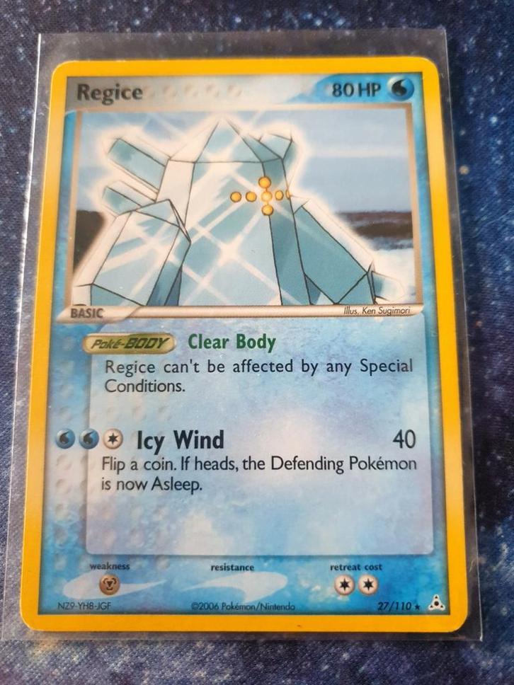 Pokémon kaart Regice #27 EX Holon Phantoms, Hobby en Vrije tijd, Verzamelkaartspellen | Pokémon, Zo goed als nieuw, Losse kaart