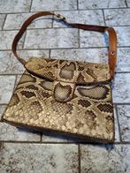 Vintage damestasje - echt slangenleer - 25x20cm, Ophalen, Bruin