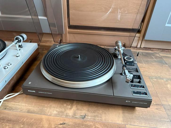 Philips 877 platenspeler, Audio, Tv en Foto, Platenspelers, Gebruikt, Platenspeler, Philips, Ophalen of Verzenden