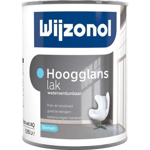 Wijzonol Interieurverven AQUA Hoogglanslak, Doe-het-zelf en Verbouw, Verf, Beits en Lak, Nieuw, Lak, Minder dan 5 liter, Ophalen of Verzenden