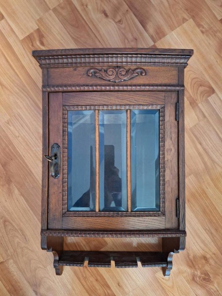 Antiek Pijpenkastje met Glazen Deur, Antiek en Kunst, Antiek | Meubels | Kasten, Ophalen