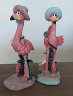 Flamingo beeldje 2 stuks, Ophalen of Verzenden, Zo goed als nieuw, Hond of Kat, Beeldje of Figuurtje