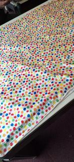 Stof, confetti gestipt, velours 9 meter, Hobby en Vrije tijd, Stoffen en Lappen, Overige materialen, Bruin, 120 cm of meer, Ophalen of Verzenden