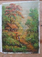 olieverf schilderij op doek van Ruhyat, Indonesie, Antiek en Kunst, Ophalen