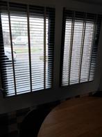 2 Houten jaloezieën, 50 mm,100x180. Leemkleur, Ophalen