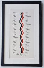 Sonia Delaunay -Poem Tristan Tzara-1977-Gesigneerd, Ophalen of Verzenden