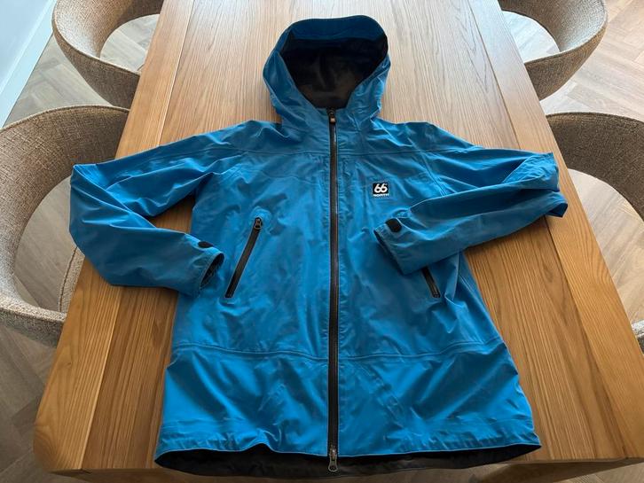 66 North Polartech Shell Damesjas - Maat M, Kleding | Dames, Jassen | Winter, Zo goed als nieuw, Maat 38/40 (M), Blauw, Ophalen of Verzenden