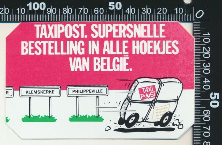 Sticker: Taxipost, Verzamelen, Stickers, Zo goed als nieuw, Bedrijf of Vereniging, Ophalen of Verzenden