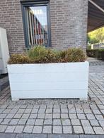 Showroommodel SALE poeder gecoate stalen bloembak Wit, Ophalen, Gebruikt, 100 cm of meer, Tuin
