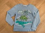 Dino trui met Pailletten maat 122 128, Verzenden, Jongen of Meisje, Trui of Vest, H&M