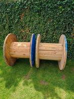 2x houten kabelhaspels 100 x 70 cm, Ophalen, Gebruikt, Rond, Hout