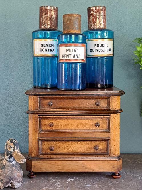 Antieke Blauwe Apothekerspotten, Antiek en Kunst, Curiosa en Brocante, Ophalen of Verzenden