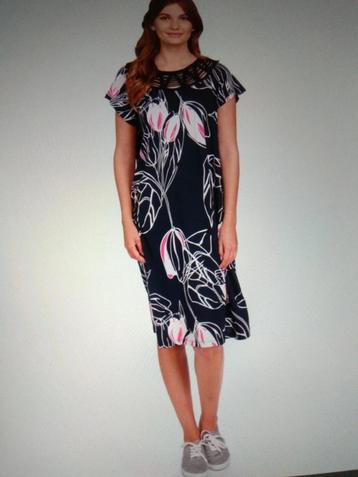 Nieuwe jurk blauw/wit en rose bloemen mt.36/38 Gina Benotti beschikbaar voor biedingen