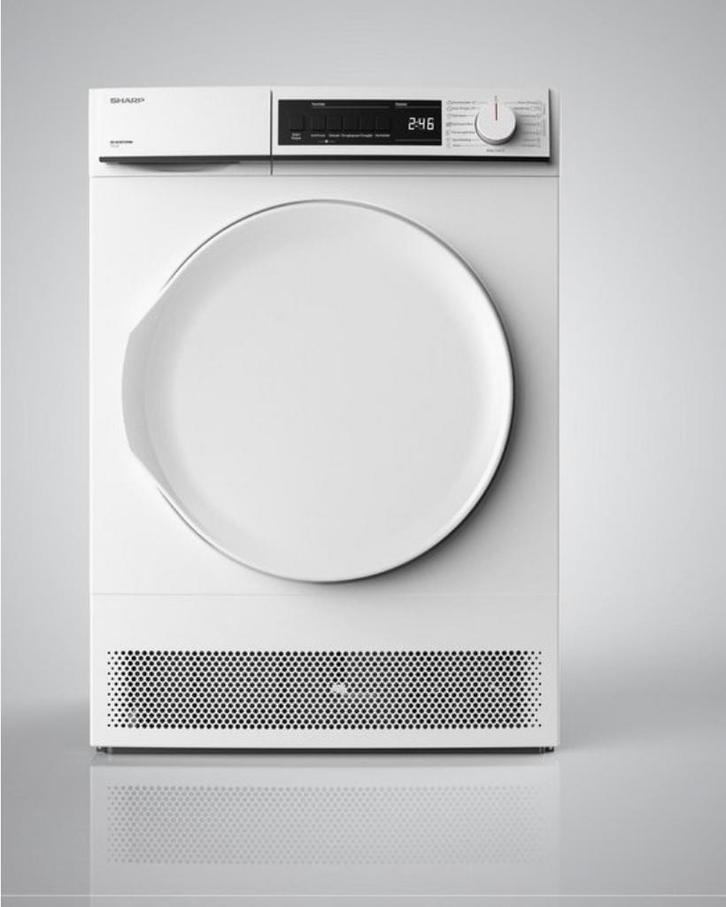Sharp 8kg Condensdroger - KDNcb8s7pw91bx, Witgoed en Apparatuur, Wasdrogers, Gebruikt, Condens, Voorlader, 8 tot 10 kg, 85 tot 90 cm