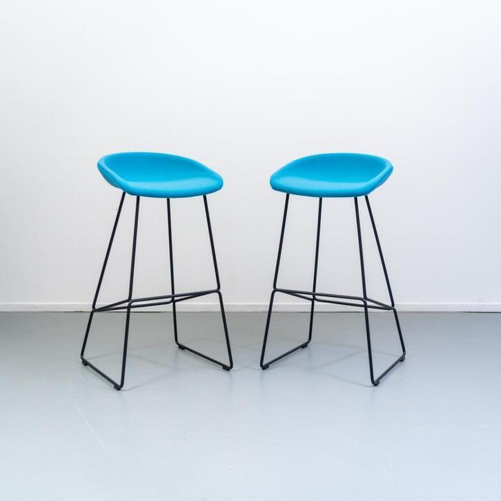 6 Hay About a stool AAS38 barkruk 75 cm Blauw, Huis en Inrichting, Barkrukken, Nieuw, 60 tot 90 cm, Kunststof, Metaal, 5 krukken of meer