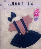 Drie-delig setje roze/jeans maat 74, Ophalen of Verzenden, Gebruikt, Meisje, Setje