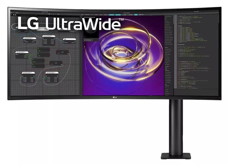 LG Curved Ultrawide Ergo 34WP88CN, Computers en Software, Monitoren, Zo goed als nieuw, 61 t/m 100 Hz, DisplayPort, DVI, HDMI