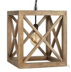 Kubusvormige  houten hanglamp, Ophalen, Zo goed als nieuw, Modern, Minder dan 50 cm