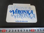 sticker omroep VERONICA radio & televisie 3x blauw logo, Ophalen, Zo goed als nieuw