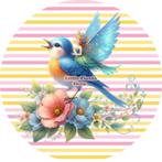 L611 icing frosting vogel elfje 20cm eetbare taart print top, Ophalen of Verzenden, Nieuw, Cupcakes, Versiering