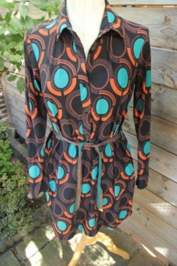 Jurk zwart/ bruin/ oranje/ petrol Studio Anneloes mt XS OPRU beschikbaar voor biedingen
