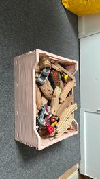 Uitgebreide houten treinset - deels Brio, Kinderen en Baby's, Speelgoed | Houten speelgoed, Ophalen, Gebruikt