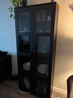 Zwarte IKEA Vitrinekast, Ophalen, 50 tot 100 cm, 150 tot 200 cm, 25 tot 50 cm