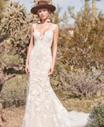 Sexy strakke stijlvolle trouwjurk. Direct leverbaar!, Ophalen, Zo goed als nieuw, Blauw, Trouwjurk