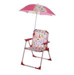 OUTSUNNY KINDER OPVOUWBAAR CAMPINGSTOEL MET PARASOL VOOR 1-3, Tuin en Terras, Tuinsets en Loungesets, Ophalen of Verzenden