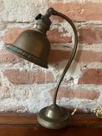 Antieke koperen bureaulamp, Antiek en Kunst, Antiek | Lampen, Ophalen of Verzenden