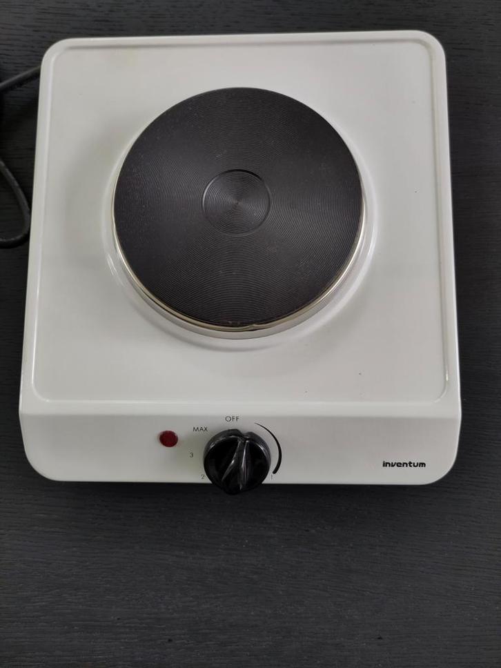 Nieuw! Inventum Elektrisch Kookplaatje 1000 W, Witgoed en Apparatuur, Kookplaten, Nieuw, Vrijstaand, Elektrisch, 3 kookzones of minder