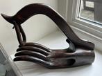 Wijnfleshouder - hout - hand, Antiek en Kunst, Ophalen of Verzenden