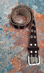 Leren suede riem met dubbele gaten 85 cm gratis verzenden, 80 tot 90 cm, Verzenden, Echt leder, Heupriem