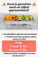 Chafing dish, Huis en Inrichting, Keuken | Keukenbenodigdheden, Ophalen of Verzenden, Nieuw