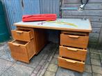 Vintage Deens design teakhout werk bureau, Huis en Inrichting, Bureaus, Ophalen of Verzenden, Zo goed als nieuw, Bureau