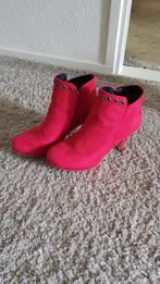 Roze Enkellaarsjes met Hak, Ophalen of Verzenden, Zo goed als nieuw, Roze, Lage of Enkellaarzen