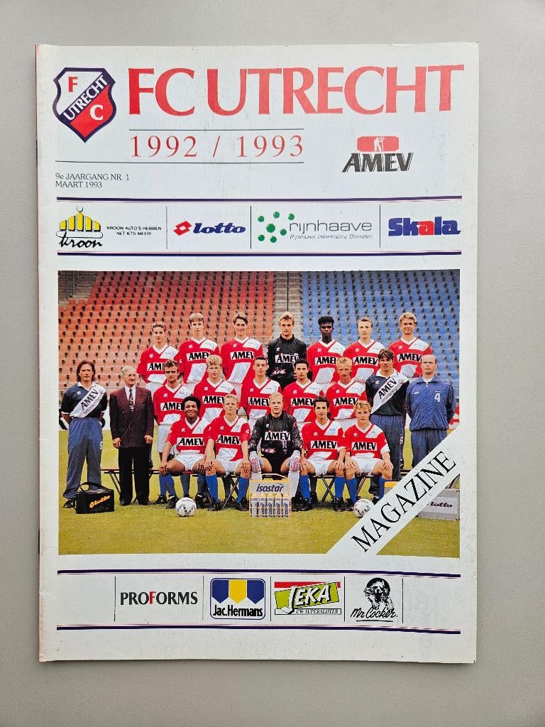 ⚽ Presentatiegids Fc Utrecht 1992-1993 ⚽, Verzamelen, Ophalen of Verzenden, Zo goed als nieuw, F.C. Utrecht, Overige typen
