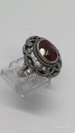 Zilveren vintage ring 835 met carneool, Ophalen of Verzenden, 17 tot 18, Dame of Heer, Met edelsteen