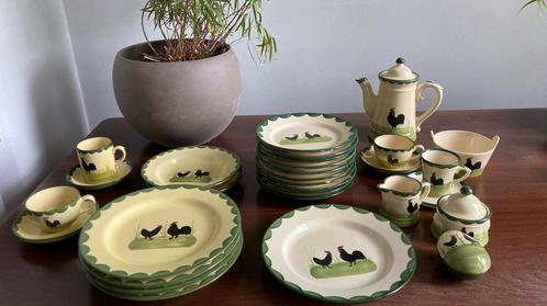 Vintage servies Zeller Hahn und Henne Kip en haan, Huis en Inrichting, Keuken | Servies, Gebruikt, Bord(en), Overige stijlen, Aardewerk