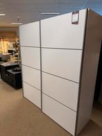 Zweefdeurkast 2 schuifdeuren 180x200x64 wit Direct/Leverbaar, Ophalen, Met deur(en), #Schuifdeurkast#Zweefdeurkast#Kledingkast#Garderobekast